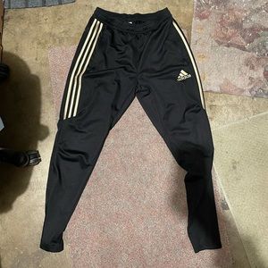 adidas blaxk & gold joggers